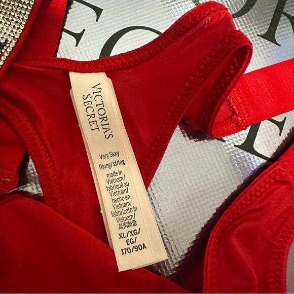 Victoria’s Secret Red Shine Strap Thong - Picture 3 of 3
